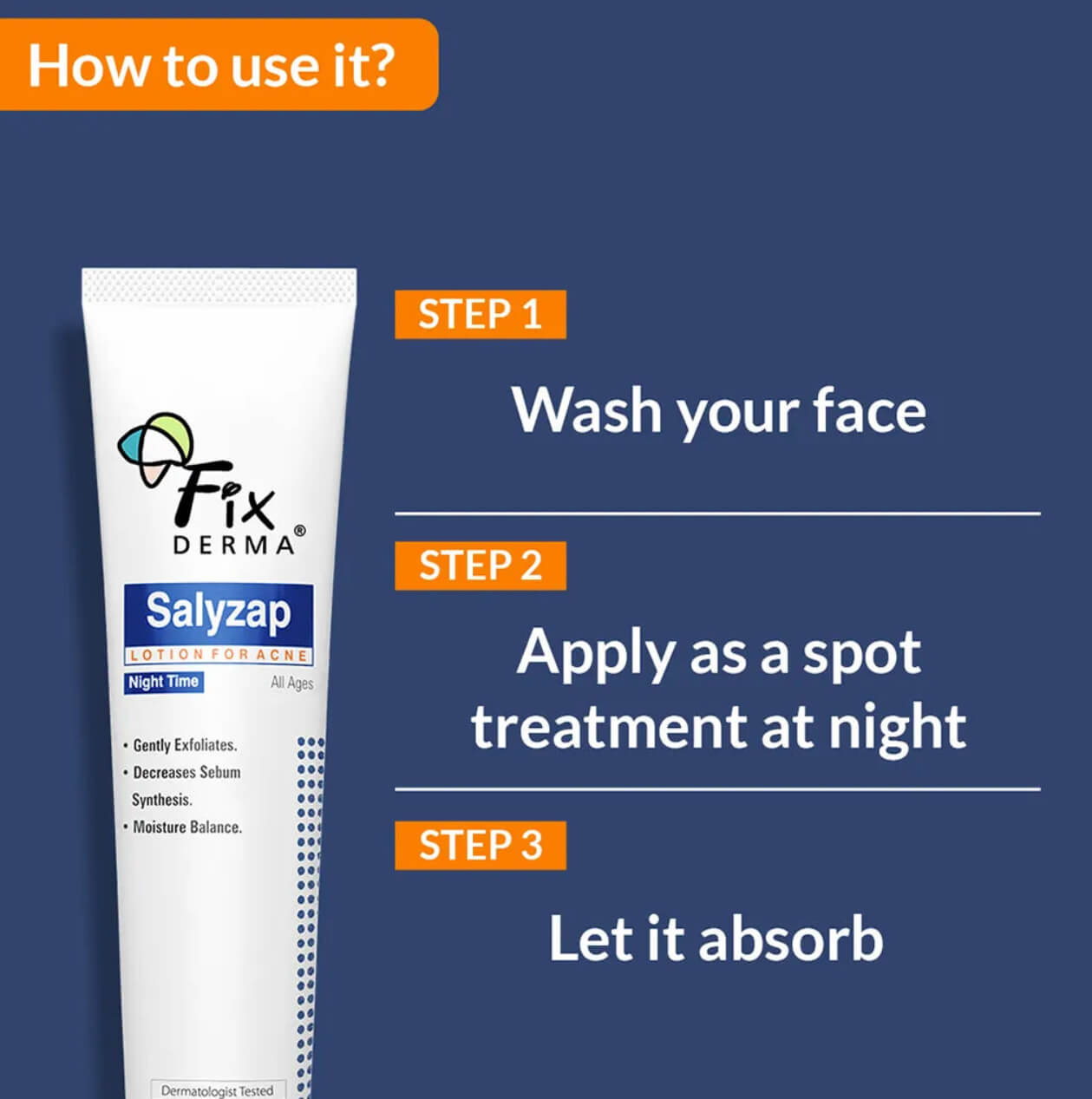Fixderma Salyzap Night Time Lotion - Image 2